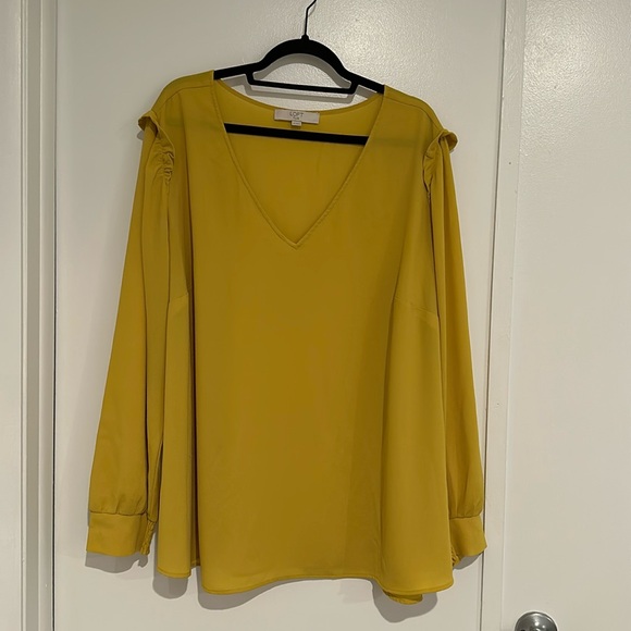 LOFT Tops - LOFT 26 Plus Yellow/Mustard color “very elegant” blouse